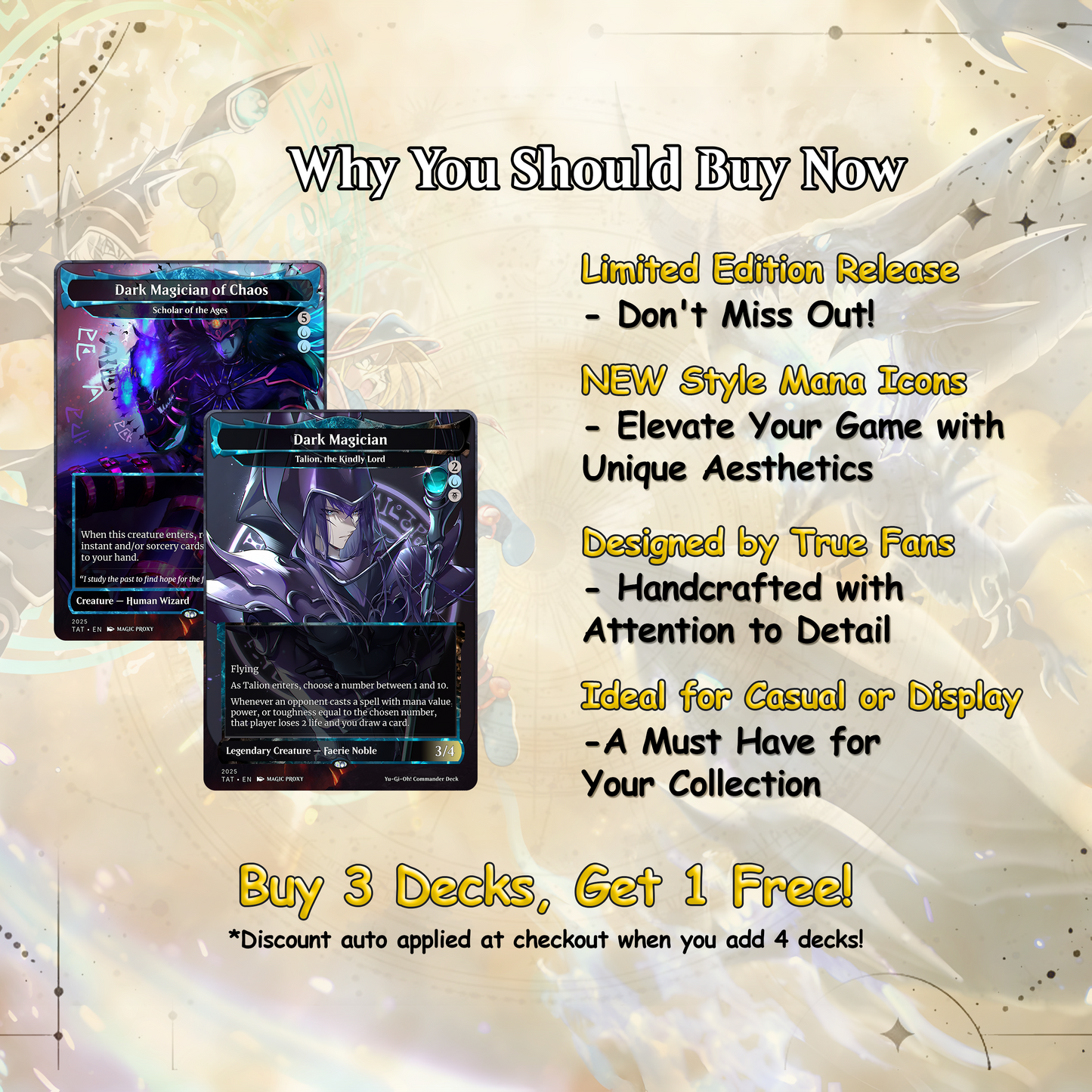 Yu-Gi-Oh! cEDH Deck - Yu-Gi-Oh Magic Commander - Magic Proxy Deck with 150+ Unique Cards - Custom Cards MTG Proxy for Casual Play