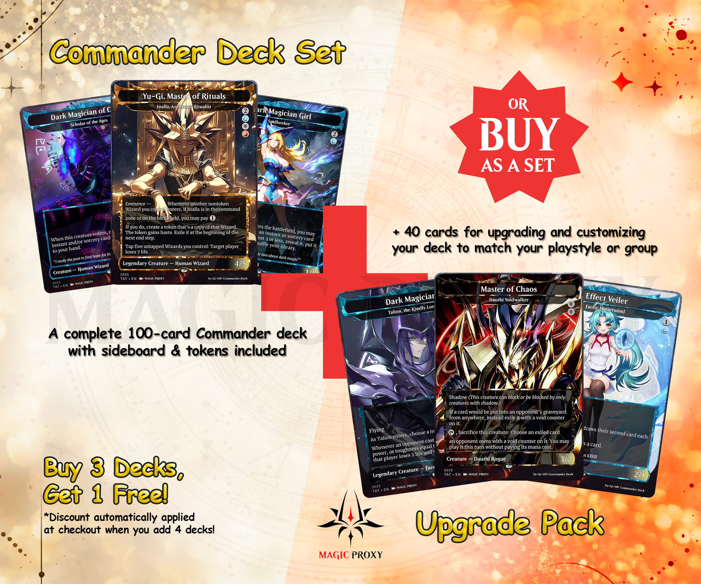 Yu-Gi-Oh! cEDH Deck - Yu-Gi-Oh Magic Commander - Magic Proxy Deck with 150+ Unique Cards - Custom Cards MTG Proxy for Casual Play