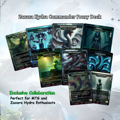 Hydra Commander cEDH Deck - Hydra Commander Magic Commander - Magic Proxy Deck with 170+ Unique Cards - Custom Cards MTG Proxy for Casual Play