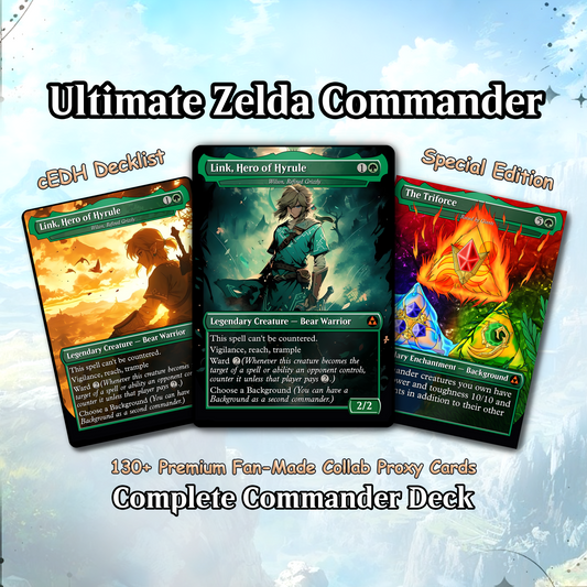 Ultimate Zelda MTG Commander Link EDH Proxy Deck