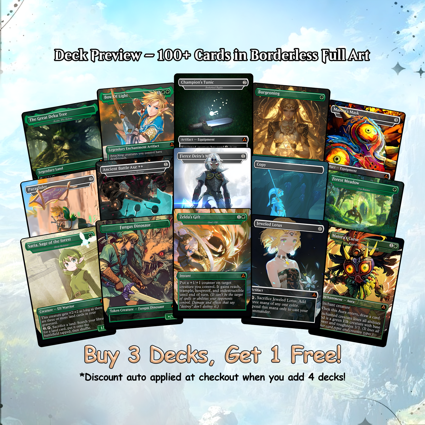 Ultimate Zelda MTG Commander Link EDH Proxy Deck