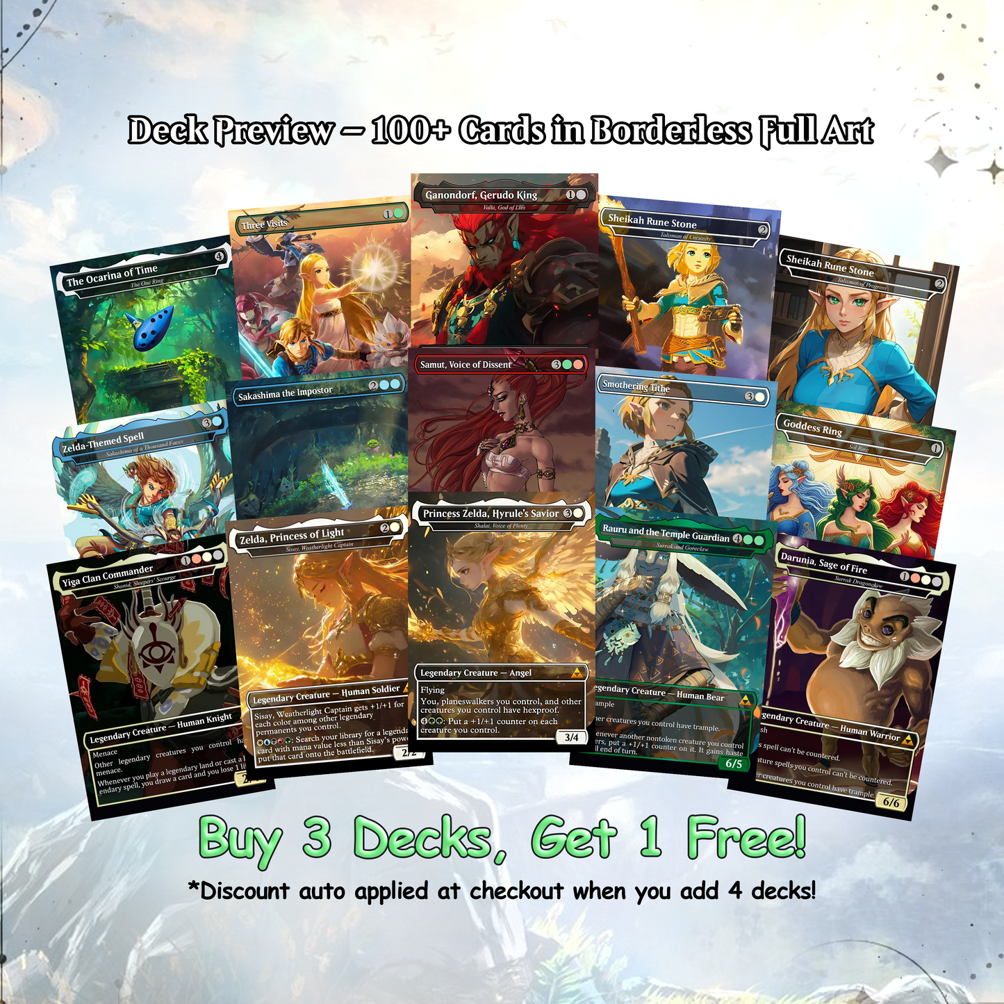 Saviors of Hyrule – 100 Card Zelda Themed Commander | Custom MTG Proxy EDH