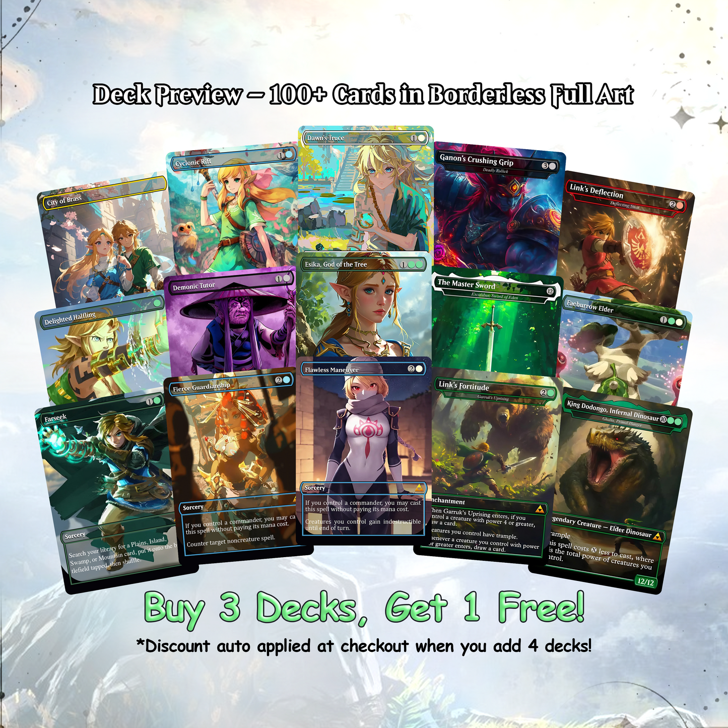 Saviors of Hyrule – 100 Card Zelda Themed Commander | Custom MTG Proxy EDH