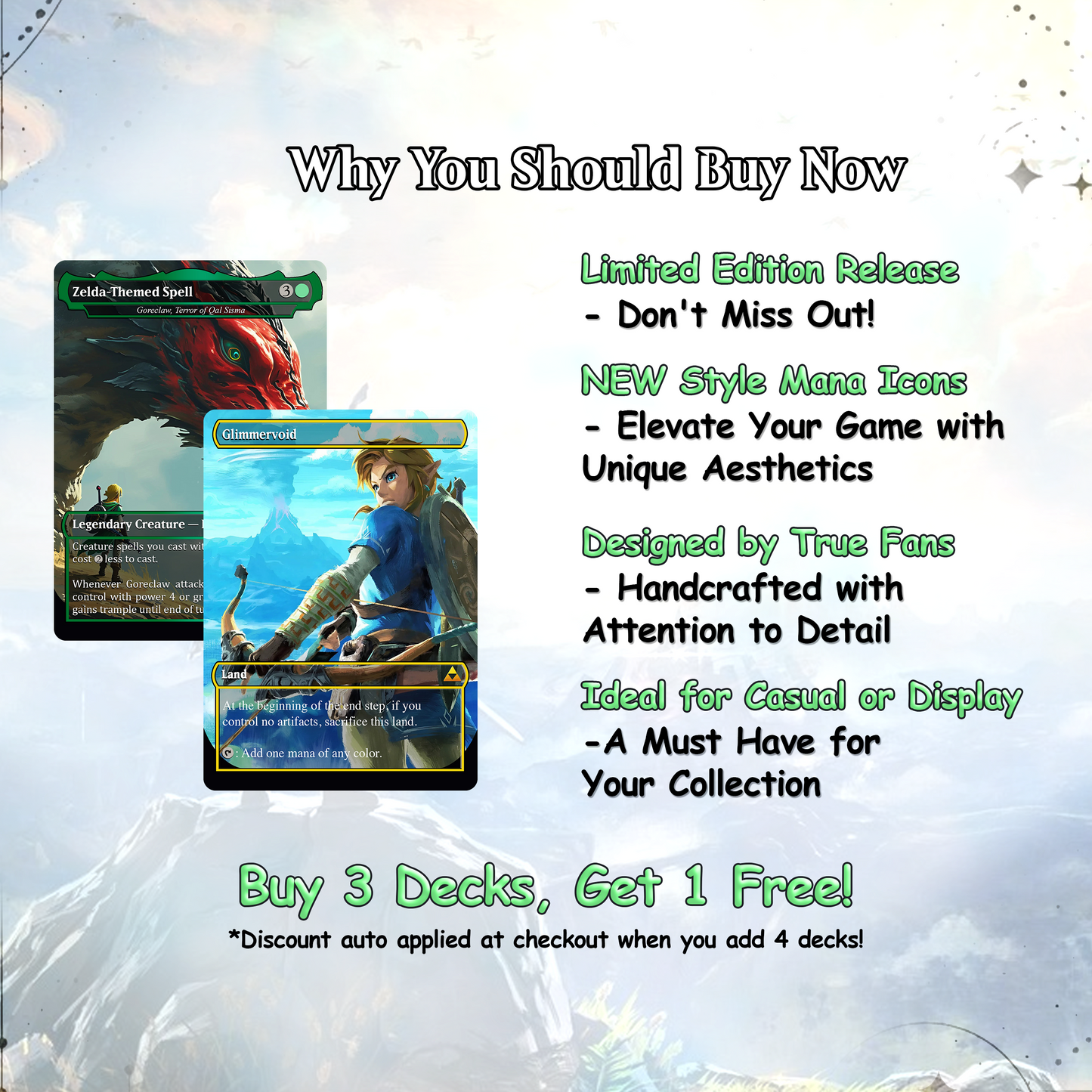 Saviors of Hyrule – 100 Card Zelda Themed Commander | Custom MTG Proxy EDH