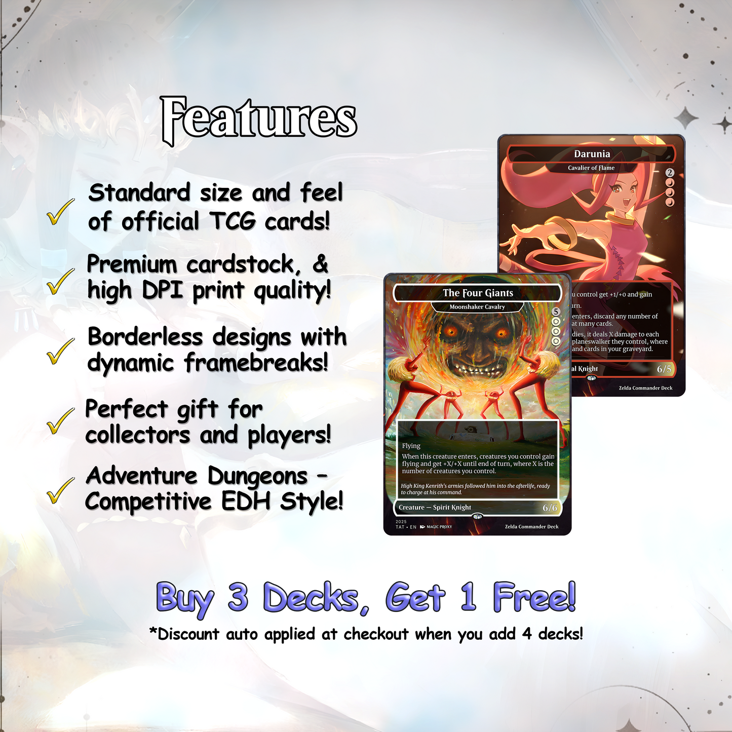 Saviors of Hyrule Commander cEDH Deck - Saviors of Hyrule Commander Magic Commander - Magic Proxy Deck with 160+ Unique Cards - Custom Cards MTG Proxy for Casual Play