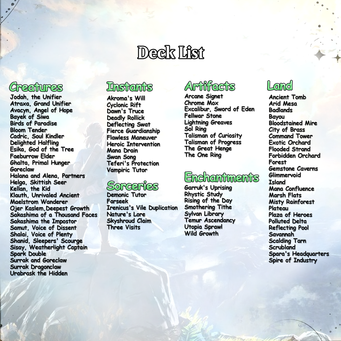 Saviors of Hyrule – 100 Card Zelda Themed Commander | Custom MTG Proxy EDH