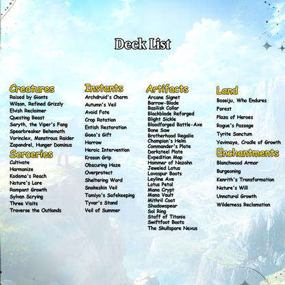 Ultimate Zelda MTG Commander Link EDH Proxy Deck