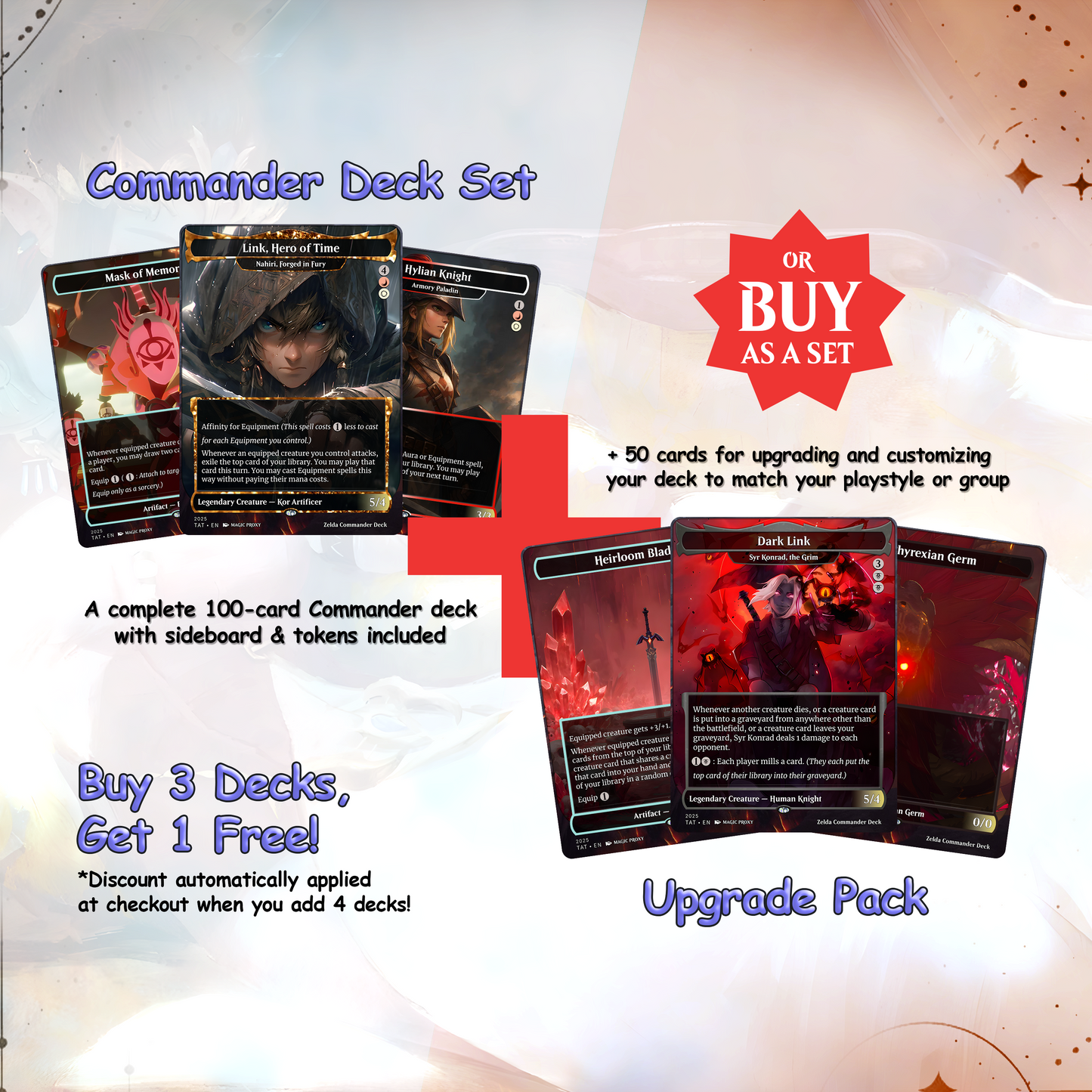 Saviors of Hyrule Commander cEDH Deck - Saviors of Hyrule Commander Magic Commander - Magic Proxy Deck with 160+ Unique Cards - Custom Cards MTG Proxy for Casual Play