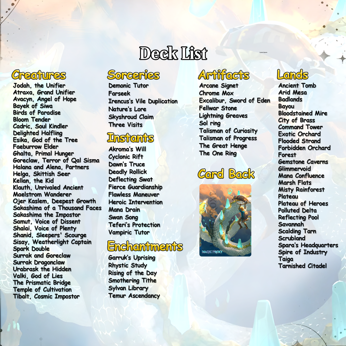 Saviors of Hyrule – 100 Card Zelda Themed Commander | Custom MTG Proxy EDH