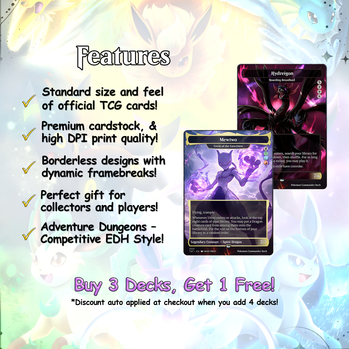 P.o.k.e.m.o.n Commander cEDH Deck - P.o.k.e.m.o.n Commander Magic Commander - Magic Proxy Deck with 160+ Unique Cards - Custom Cards MTG Proxy for Casual Play