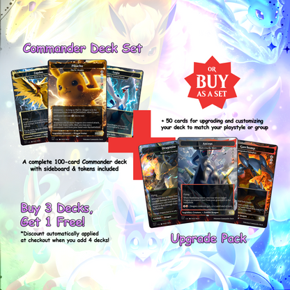 P.o.k.e.m.o.n Commander cEDH Deck - P.o.k.e.m.o.n Commander Magic Commander - Magic Proxy Deck with 160+ Unique Cards - Custom Cards MTG Proxy for Casual Play