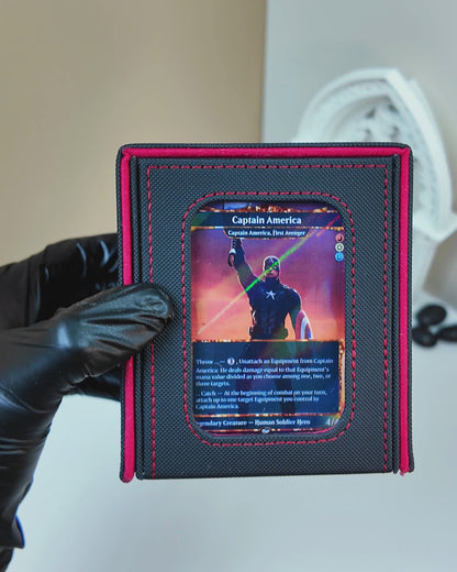 C.a.p.t.a.i.n A.m.e.r.i.c.a EDH Deck, 113 Cards, 13 Sideboard, Includes all major characters, C.a.p.t.a.i.n A.m.e.r.i.c.a Equipment Deck, Custom P.r.o.x.i.es
